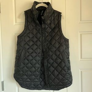 Athleta Black Quilted Vest
